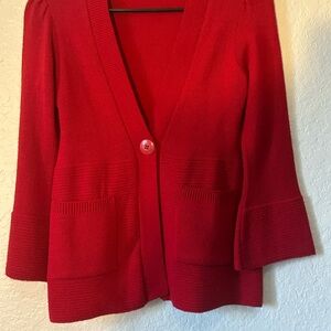 Chesley Vibrant Red Women's Cardigan Sweater